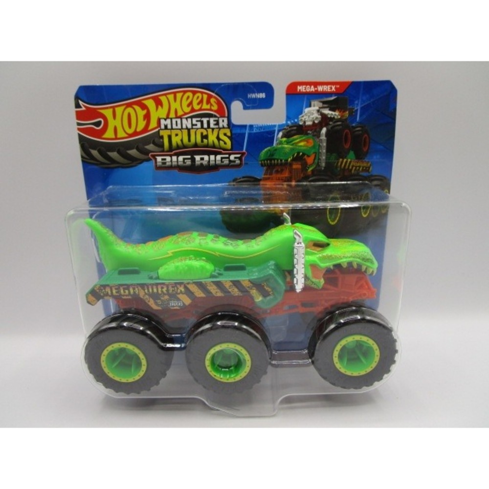 Hot Wheels Monster Trucks Big Rigs Mega-Wrex Green Dinosaur Die-Cast Truck